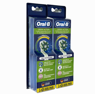 DE NEU Oral-B Pro CrossAction ORIGINAL Aufsteckbürsten Weiss   16 Stück