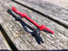 Pigtails Schlaufe - 2fach Knotenleiter Kite Bar rot und schwarz