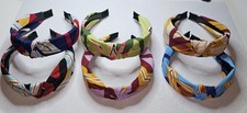 1 Dozen Women's Plastic W Fabric Headbands W Teeth 1 Inch Abstract Geometric 7