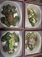 Hand Crafted Cloisonné Enameled Frog Ornaments Sold By 1 Piece !!!! Xmas Gifts