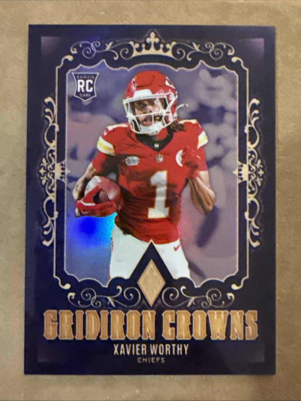 2024 Phoenix Xavier Worthy Gridiron Crowns Rookie Case Hit SSP GC-XWY