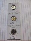 Three Silver Roosevelt Dimes 1946 57 64 All BU Condition
