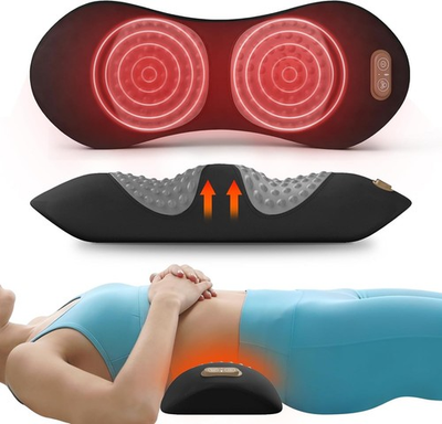#ad 3 in 1 Electric Lumbar Support Pillow for Bed and Chair Triple Fusion Back Mass $145.99