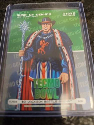 2026 Bo Jackson Battle Arena Tecmo Bowl Duke of Denver LogoFoil Green 185 TL403