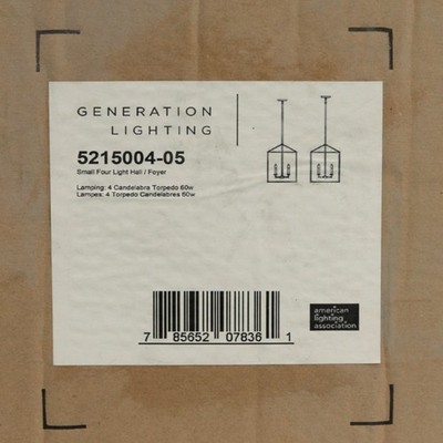 Generation Lighting Perryton 4-Light Small Lantern in Chrome 5215004-05, Sealed