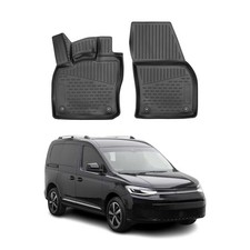 OMAC Gummimatten Fußmatten für VW Caddy 2020-2026 TPE Automatten Schwarz 2x