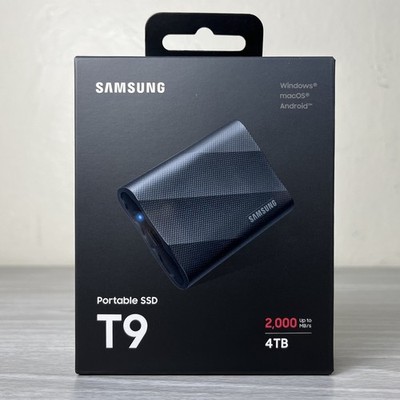 Samsung T9 4TB 2,000 MB/s Portable SSD USB 3.2 Gen. 2 - Black (MU