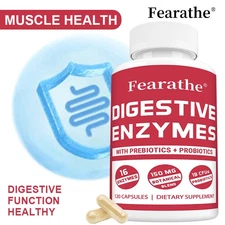 Digestive Enzymes Prebiotic & Probiotics Gas, Constipation & Bloating Relief