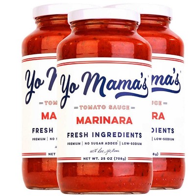Yo Mama s Foods Low-Sodium Marinara Pasta Sauce, 25 oz., 3 pk.