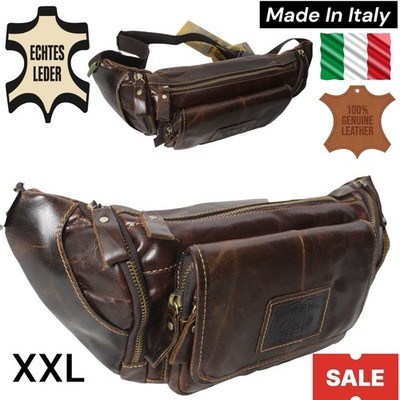 Echtes Leder Gürteltasche Hüfttasche Bauchtasche Reise Leather Waist Belt Bag #5