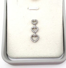 14K White Gold 44 Diamond Triple Heart Pendant 1.7 Gr [P72] — photo 5