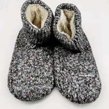 Bombas Sherpa Lined Gripper Bootie Slippers House Shoes Size L W12-14, M 10-12.5