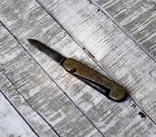 Navaja de bolsillo antigua de trinchera Clements Billetrst - Cuchillo Sheffield Inglaterra Primera Guerra Mundial