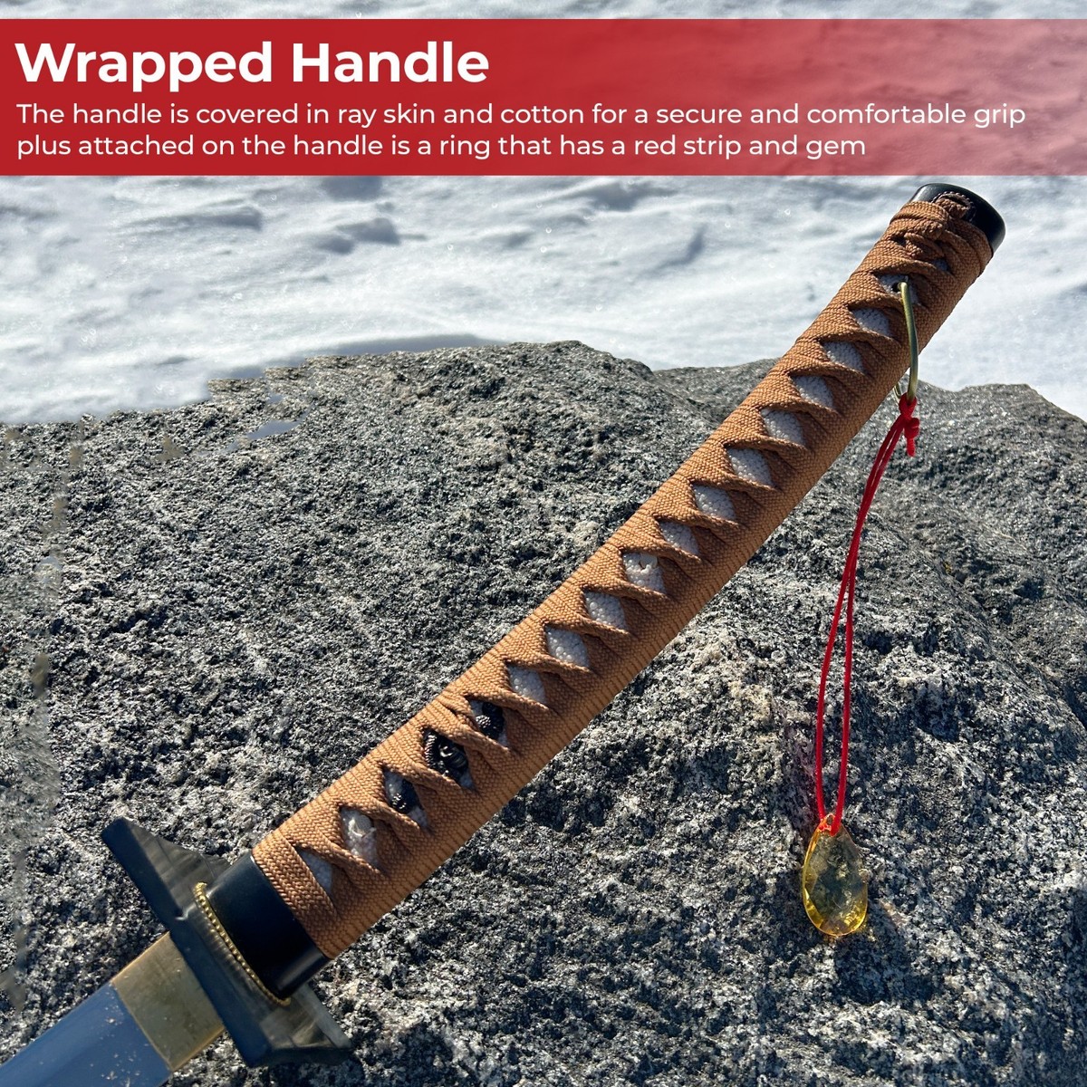 Afro Samurai handmade Tachi katana sword with Wood Scabbard