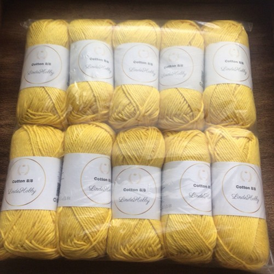 #ad Lot Of 10 Linde Hobby Cotton Yarn Limone 87 92 yds Each New $25.00