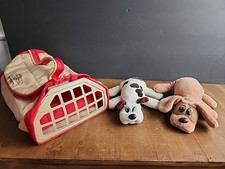 Vintage 1986 Pound Puppies Pound Puppy soft sided newborn carrier K7 BROKEN