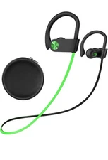 Stiive Bluetooth Headphones, 5.3 Wireless Sports Earbuds IPX7 A,GreenBlack