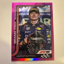 2025 Topps Chrome F1 Max Verstappen Pink Refractor /250 Grand Prix Winner #93