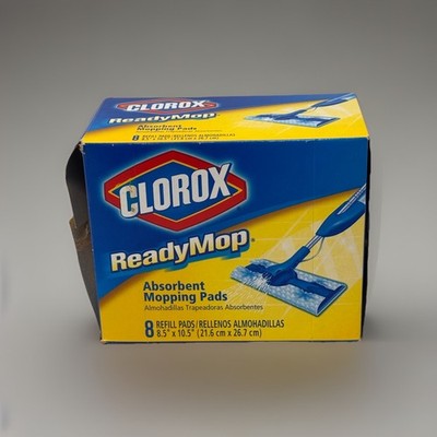 Clorox Ready Mop 8 Count Absorbent Mopping Pads 8.5x10.5 Refill Quilted NOS 2005
