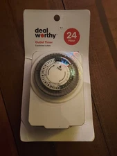 Intertek Dual Outlet 24 Hour Timer 2 Polarized Outlets, 125V, 15A, White