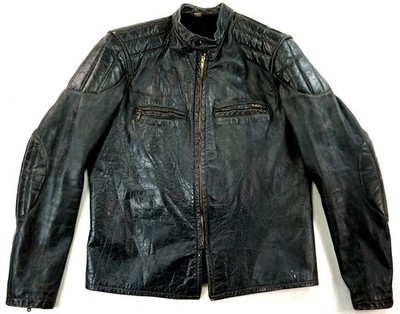 BATES Cafe Racer US Vintage Biker Motorrad Lederjacke  46 S-M