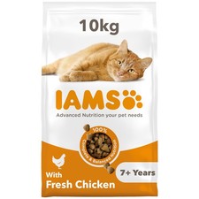 IAMS Senior Complete Dry Cat Food Chicken 10kg 4.40 per kilo