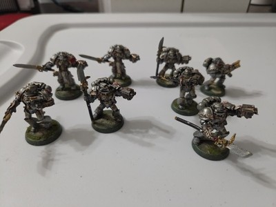Warhammer 40K  OOP  METAL Grey Knight Strike Squad  Painted Lot of 8