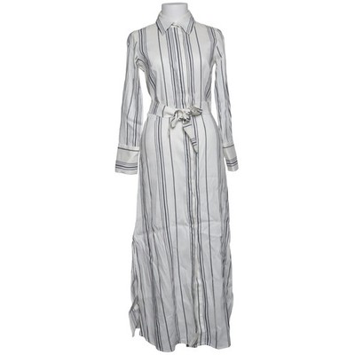 Massimo Dutti, Blusenkleid, Größe: 36, Weiß/Schwarz, Leinen/Lyocell/Viskose #cmq