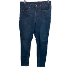 Seven 7 Tummyless High Rise Skinny Jeans Womens 12 Slimming Stretch Denim Blue