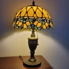 Striking Authentic Vintage Stained Glass Tiffany Style Lamp