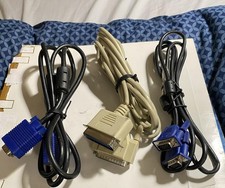 Monitor VIDEO cable 15 Pin Male-Male VGA SVGA PC Computer desktop cord 6 ft-LOT.