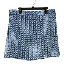 Rip Skirt Blue XL Adjustable White Geometric Print Athleisure Beach Vacation