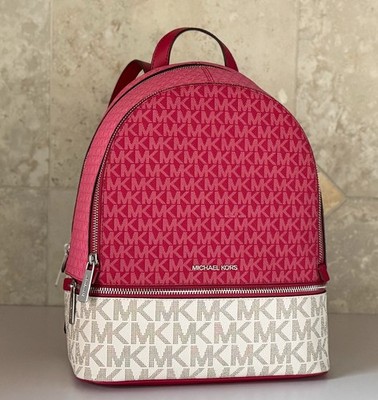 Michael Kors Rhea Medium Backpack Color-Block MK Dark  display picture 2