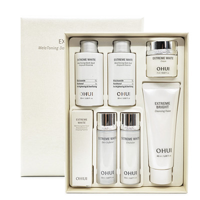 O HUI Extreme White Mela Toing Dark Spot Ampoule Essence Duo Set Anti-Aging Ohui