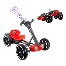 Electric Go Kart Foldable Go Karts for Kids w/Adjustable Seat & Music /Lights