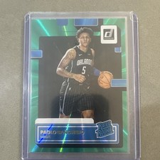 2022-23 Panini Donruss Rated Rookie Green Holo Laser Paolo Banchero #201 Magic