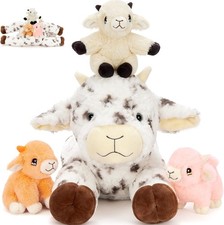 MorisMos Big Spotted Sheep Teddy Stuffed Animal, 56cm Mom White 