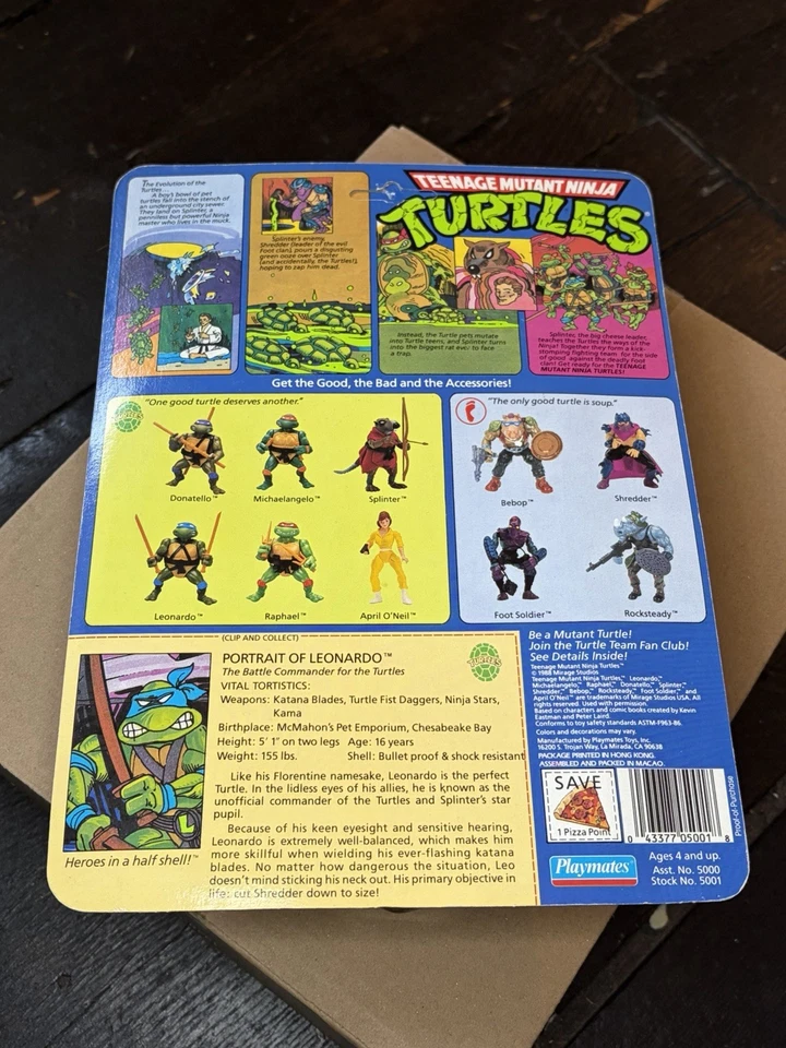 TMNT Teenage Mutant Ninja Turtles MOC Unpunched 10-back Figure. Excellent Cond. - Image 2 of 4