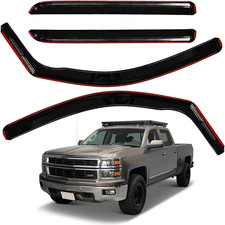 In-Channel Rain Guards for Chevy Silverado/Gmc Sierra 1500 Crew Cab 2014-2018