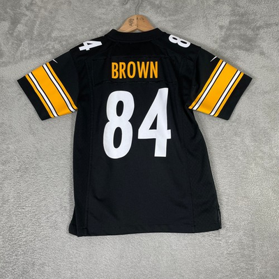 #ad Nike Pittsburgh Steelers Jersey Kids Medium Black Antonio Brown 84 Football NFL $16.95