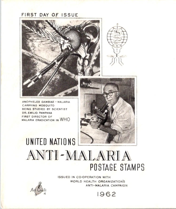 Vintage FDC UN Scott #102 Anti-Malaria World Health Organization 1962 NYC PMK - Image 2 of 4