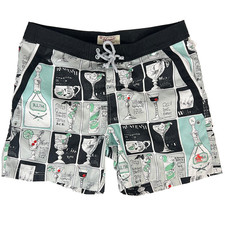 MunsingWear Happy Hour Cocktails Mens Swim Trunks size 34 Bathing Suit Penguin