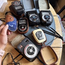 Vintage Camera Light Exposure Meters Weston Multibeam Lucimat Gossen Ge Lot of 6