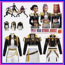 2025 Girls K-Pop Demon Hunters Costume Wig Rumi Mira Zoey Cosplay Fancy Dress GN