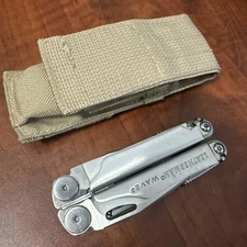 Leatherman Wave Multi-Tool Knife w/Very Nice Camo T.O.P Tactical Sheath