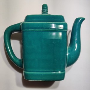 Vintage Hall ? T-Ball  Turquoise Teapot Art Deco
