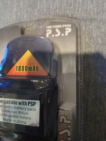 PSP Large Capacity Battery Pack 1800mah 3.7 Volt NEW Playstation Portable Nos