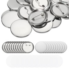 200 Pack 3 inch Metal Button Parts Supplies for Button Maker Machine