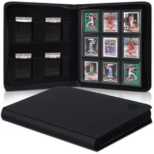 Toploader Binder, Top Loader Card Binder with 288 Slots and 4 Elastic Net Poc...