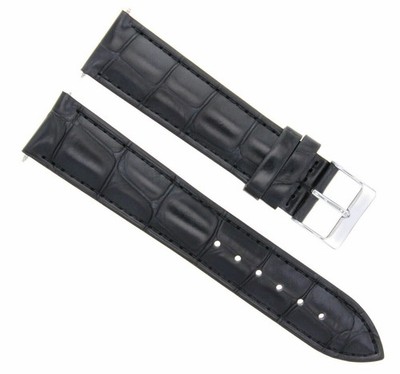 18MM LEATHER WATCH STRAP BAND FOR ROLEX CELLINI WATCH BLACK